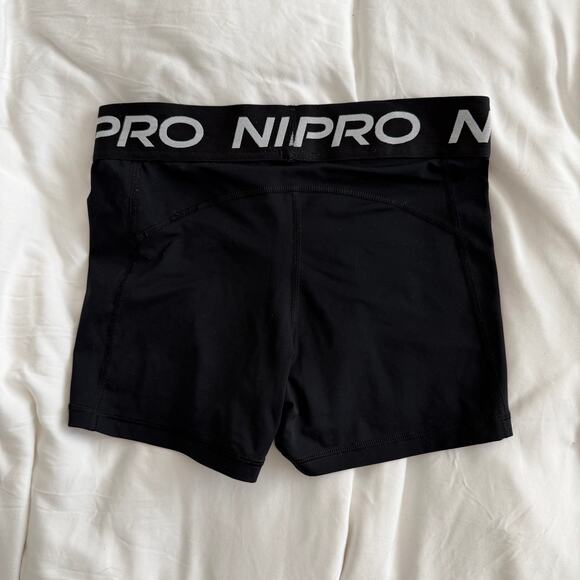 Nike Pro Women’s 3" Compression Shorts Black Athletic Spandex Size M - Picture 3 of 4